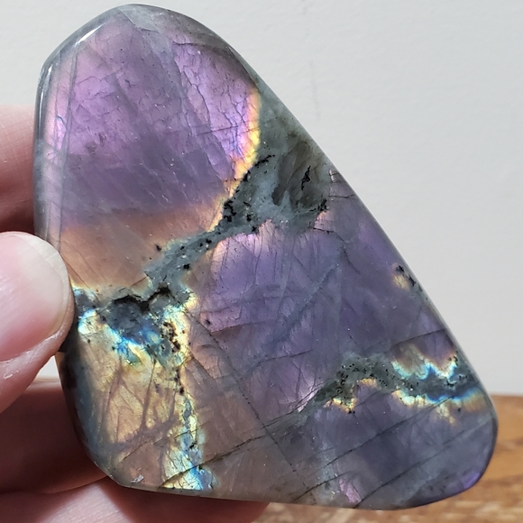 Labradorite Crystal Freeform, Two-Sided Flash, 176 grams - Picture 15 of 17